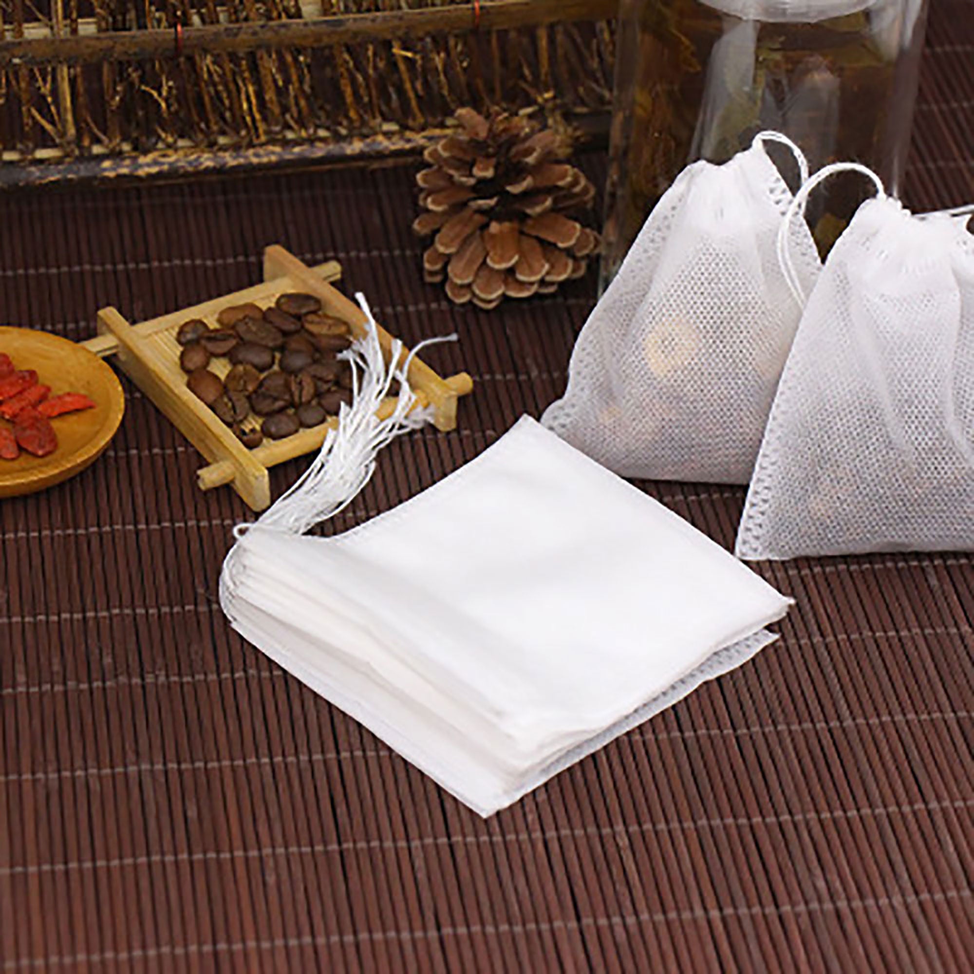 White Non-Woven Filter Drawstring Bags White Non-Woven Filter Drawstring Bags