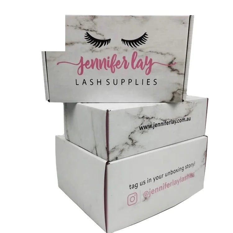 Custom logo Empty White Eye Lash Box Simple and Custom logo Empty White Eye Lash Box Simple and