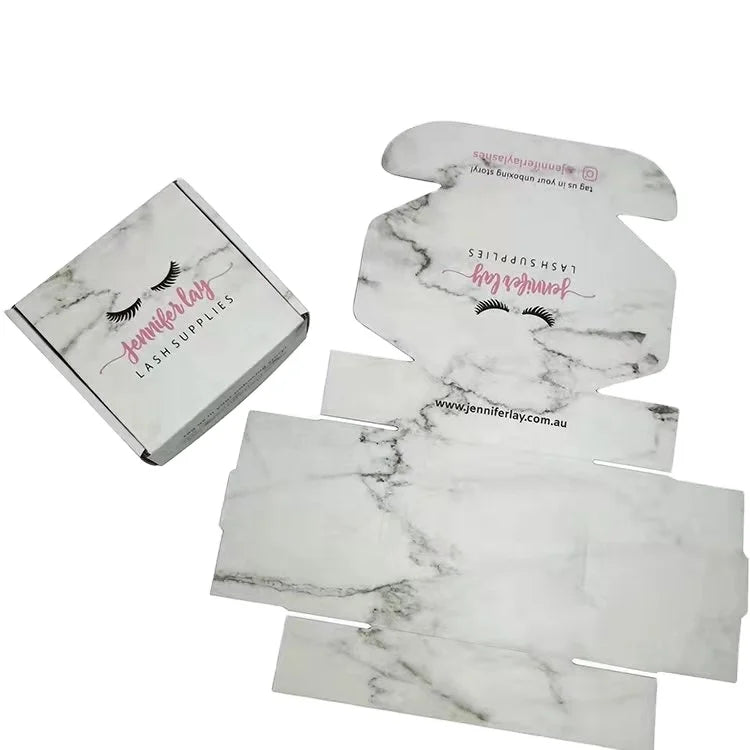 Custom logo Empty White Eye Lash Box Simple and Custom logo Empty White Eye Lash Box Simple and