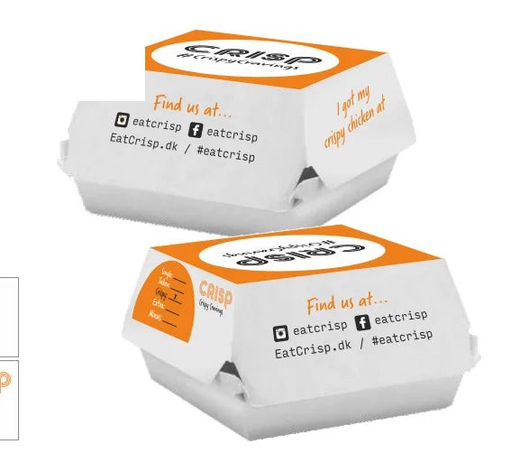 Custom logo Printed Hamburger Box