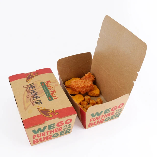Customized Printed Logo Kraft Paper Box Fried