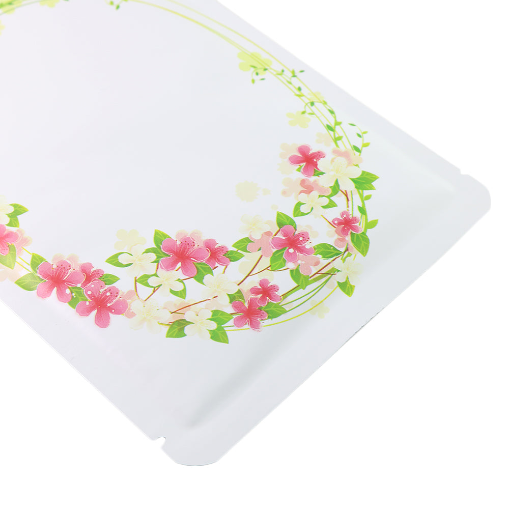 Wreath White Matte Flower Design Open Bags Wreath White Matte Flower Design Open Bags