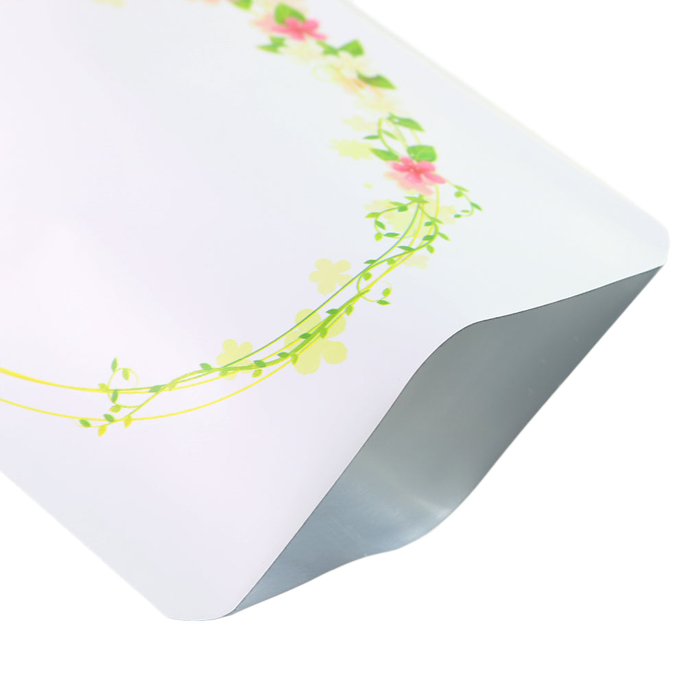 Wreath White Matte Flower Design Open Bags Wreath White Matte Flower Design Open Bags