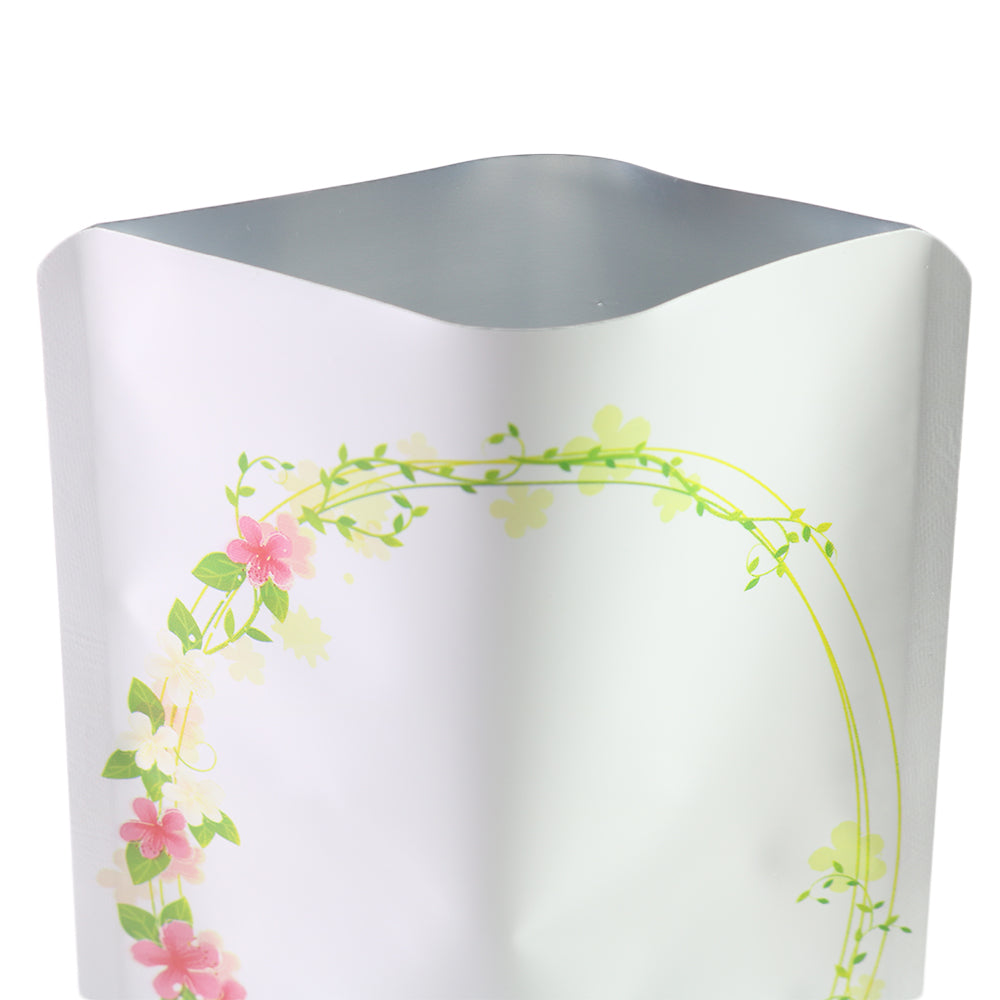 Wreath White Matte Flower Design Open Bags Wreath White Matte Flower Design Open Bags