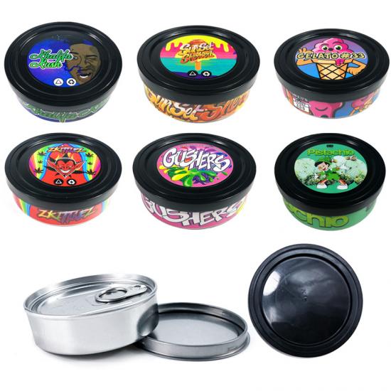 100ml 3.5g Pressitin Tin Can Customizable Label Stickers