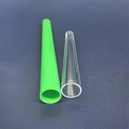 112mm Clear PS Cone Shape Tube Pre Roll Packaging Plastic 112mm Clear PS Cone Shape Tube Pre Roll Packaging Plastic