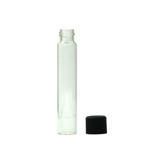 120 mm Glass Pre-Roll Tubes Child Resistant Black Cap 120 mm Glass Pre-Roll Tubes Child Resistant Black Cap