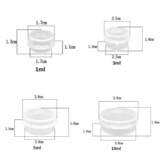 1ml 3ml 5ml 10ml Flip Top Cream Mini Container Plastic PP 1ml 3ml 5ml 10ml Flip Top Cream Mini Container Plastic PP