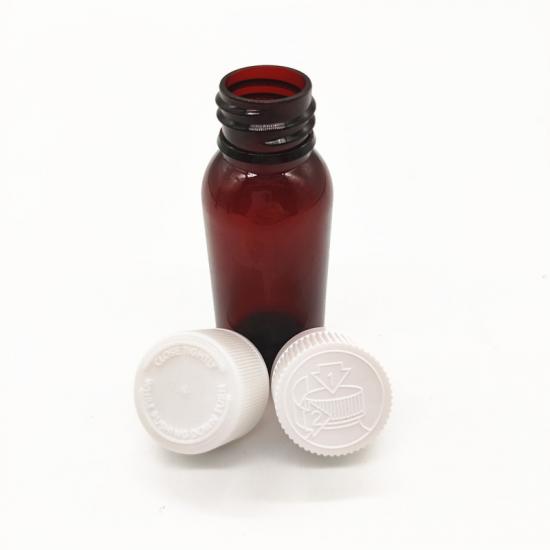 1oz Round shape PET Liquid Ovals Bottle
