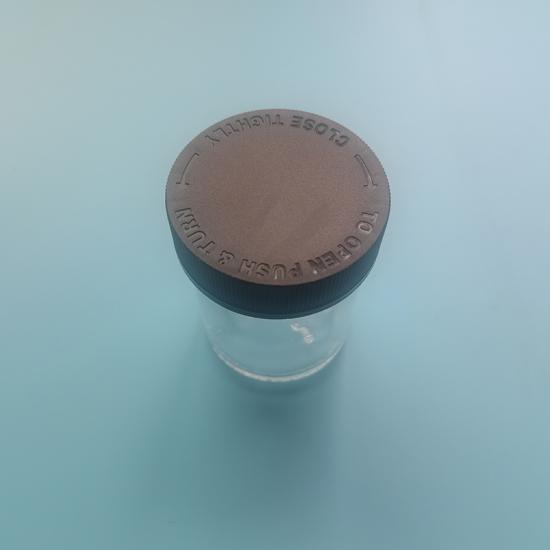 2oz Child Resistant Round Bottom Flower Glass Jar 2oz Child Resistant Round Bottom Flower Glass Jar