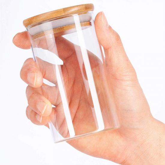 2OZ Custom Printing Child Safe Glass Jar with Bamboo Lid 2OZ Custom Printing Child Safe Glass Jar with Bamboo Lid