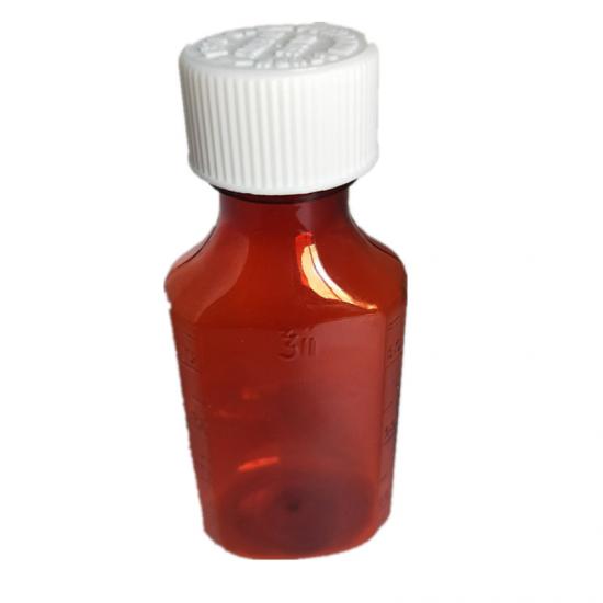 2oz plastic flat empty syrup amber liquid medicine bottle 2oz plastic flat empty syrup amber liquid medicine bottle
