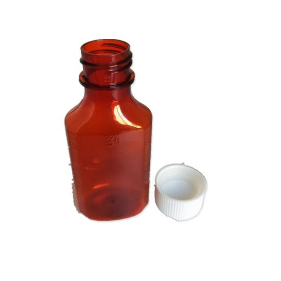 2oz plastic flat empty syrup amber liquid medicine bottle 2oz plastic flat empty syrup amber liquid medicine bottle