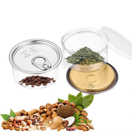 3.5 oz/ 100 ml Self-Seal Plastic Can with Lid Round Clear 3.5 oz/ 100 ml Self-Seal Plastic Can with Lid Round Clear