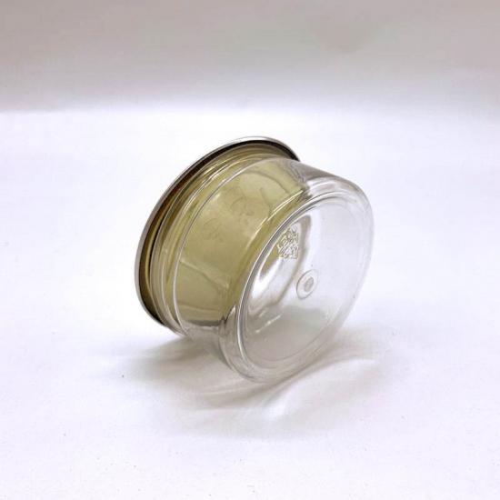 3.5 oz/ 100 ml Self-Seal Plastic Can with Lid Round Clear 3.5 oz/ 100 ml Self-Seal Plastic Can with Lid Round Clear