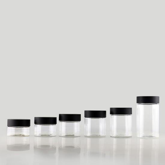 3.5g Smell Proof Jar Empty Clear Round Flower Containers