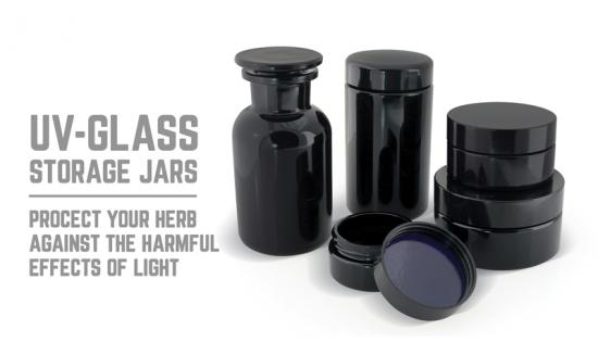 30 ml (1 fl oz) Black Ultra violet Glass Screw Top Jar 30 ml (1 fl oz) Black Ultra violet Glass Screw Top Jar
