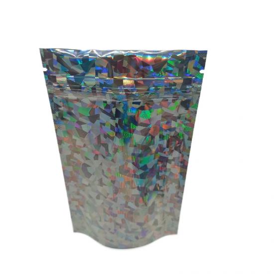 4*5inches 3.5g Holographic triangle CR zipper mylar bag
