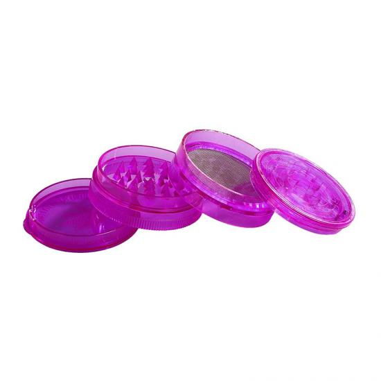 4-Piece Herb Spices Grinder Plastic Crusher with Pollen 4-Piece Herb Spices Grinder Plastic Crusher with Pollen
