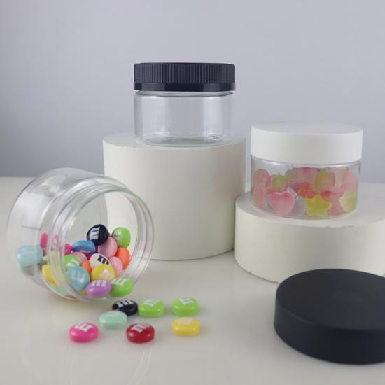 4oz 6oz 8oz Dried Flower Wide Mouth Clear Pet Plastic Cream 4oz 6oz 8oz Dried Flower Wide Mouth Clear Pet Plastic Cream