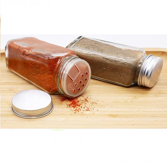 4oz Empty Airtight Square Spice Glass Bottles Containers 4oz Empty Airtight Square Spice Glass Bottles Containers