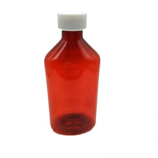 4oz Oval Child Resistant Caps Plastic Liquid Bottle