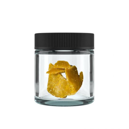4oz Smell Proof Air Tight Face Cream CR Glass Jar Black Cap 4oz Smell Proof Air Tight Face Cream CR Glass Jar Black Cap