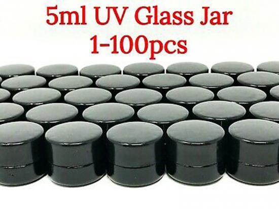 5 ml UV Glass Concentrate Containers Black 5 ml UV Glass Concentrate Containers Black