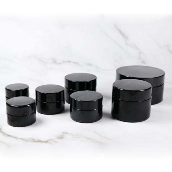 5ml 10ml 15ml Black Violet Glass Jar with ABS Lid 5ml 10ml 15ml Black Violet Glass Jar with ABS Lid