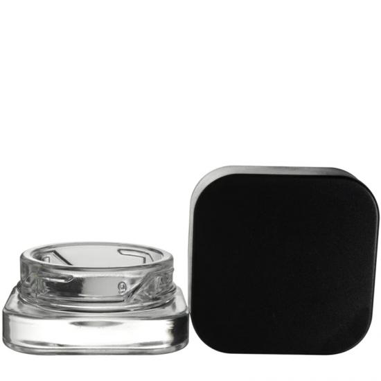 5ml 7ml 9ml Qube Glass Square Concentrate Jar with Child 5ml 7ml 9ml Qube Glass Square Concentrate Jar with Child