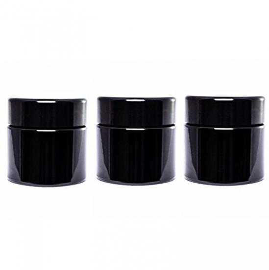 5ml Glass UV Protection Storage Jar Black 5ml Glass UV Protection Storage Jar Black