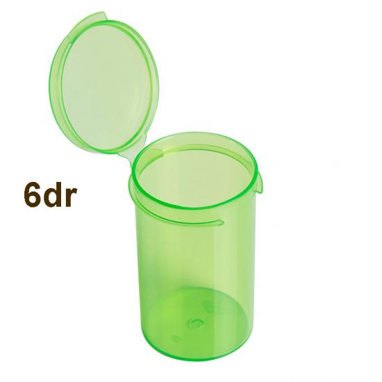 6 Dram Translucent Flip Top Container Flower Vials