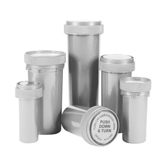 60dr Plastic Pill bottles Children Resistant Push Down &