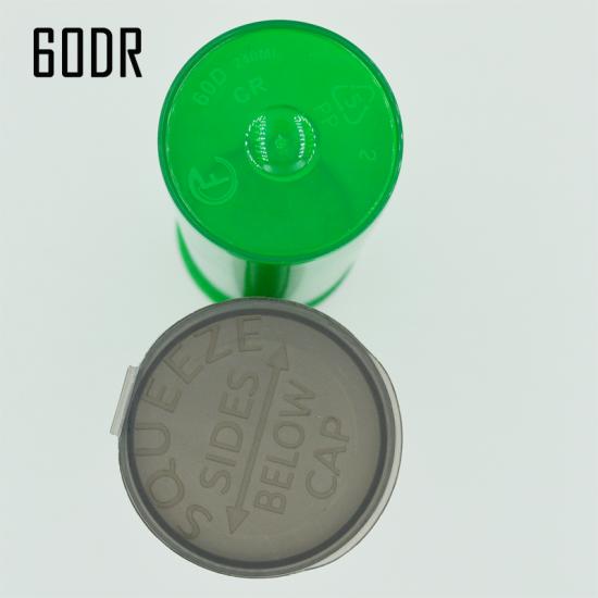 60Drams/7.50 oz Child-Resistant Squeeze Sides Plastic Pop 60Drams/7.50 oz Child-Resistant Squeeze Sides Plastic Pop