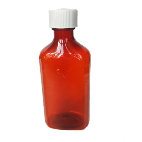 6OZ amber boston essential oil bottle with plastic child