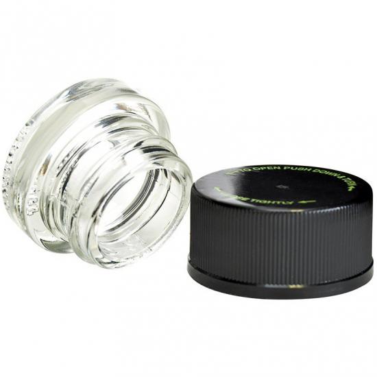 9ml Clear Child Proof Glass Jar With Child childproof cap 9ml Clear Child Proof Glass Jar With Child childproof cap