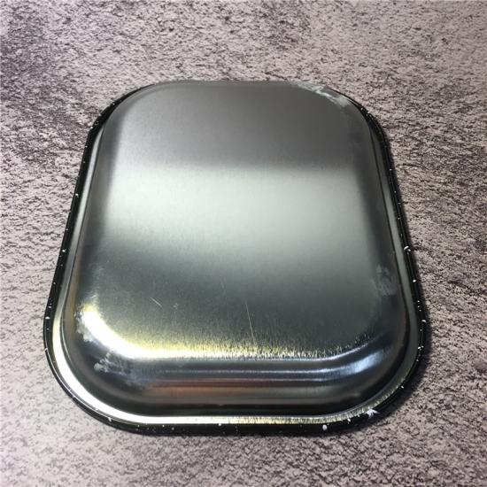 Black Rectangular Printed Metal Rolling Serving Trays With Black Rectangular Printed Metal Rolling Serving Trays With