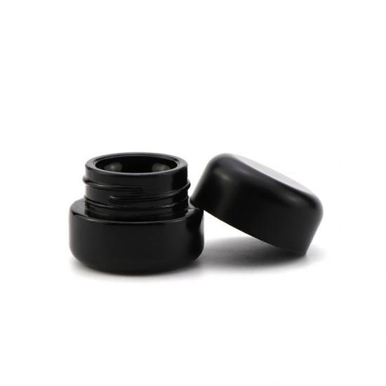 Black Ultraviolet Refillable Empty Glass Screw Top Jar
