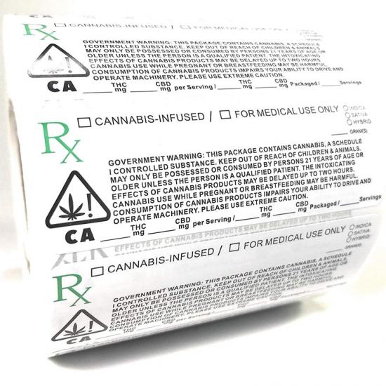 California  Compliant Cannabis Labels