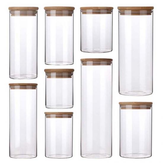 Child Resistant Glass Food Storage Jar With Wood Bamboo Lid Child Resistant Glass Food Storage Jar With Wood Bamboo Lid