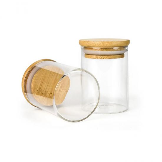 Child Resistant Glass Kitchen Containers With Wood Bamboo Child Resistant Glass Kitchen Containers With Wood Bamboo