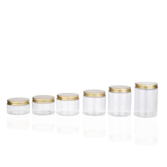 Clear Wide Mouth PET Plastic Round Storage Container Jars Clear Wide Mouth PET Plastic Round Storage Container Jars