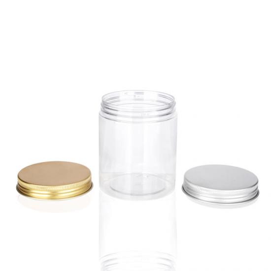 Clear Wide Mouth PET Plastic Round Storage Container Jars Clear Wide Mouth PET Plastic Round Storage Container Jars