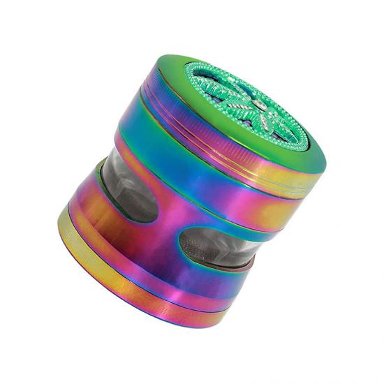 Colourful 4 Pieces Metal Zinc Alloy Tobacco Grinder Spice