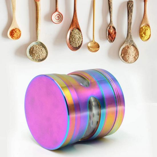 Colourful 4 Pieces Metal Zinc Alloy Tobacco Grinder Spice Colourful 4 Pieces Metal Zinc Alloy Tobacco Grinder Spice