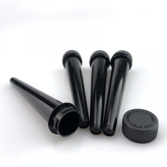 Conical plastic tube with child-resistant cap Conical plastic tube with child-resistant cap