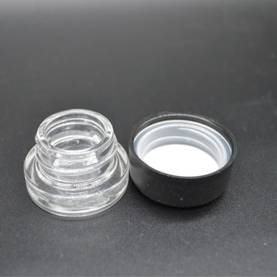 CR Clear Glass Jar with Round Child Proof Lid CR Clear Glass Jar with Round Child Proof Lid
