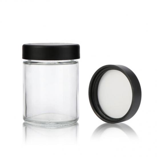 CR Flat Cap Flower Glass Jar