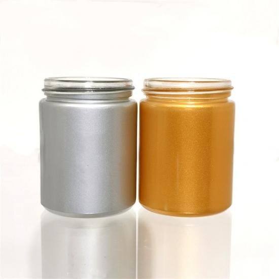 Custom CR Silver Glass Bottle Glass Jar Container with Custom CR Silver Glass Bottle Glass Jar Container with