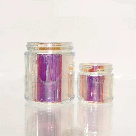 Custom CR Silver Glass Bottle Glass Jar Container with Custom CR Silver Glass Bottle Glass Jar Container with